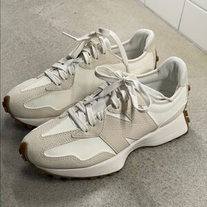 New Balance Beige and White Women's Sneakers